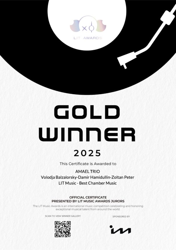 Amael Trio LIT Gold Award winner – Best Chamber Music